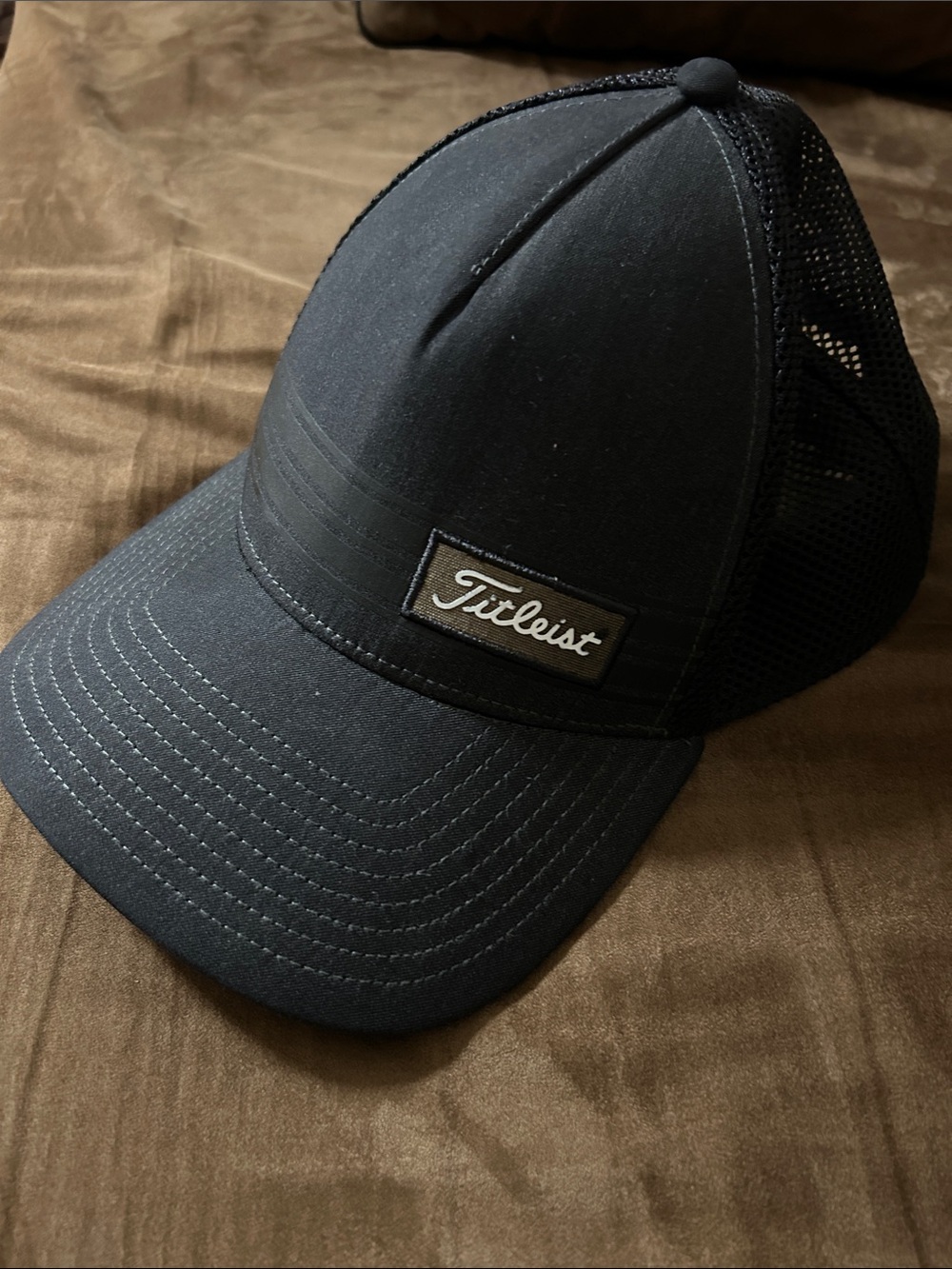Titleist Black Mesh Baseball Cap with Patch Logo